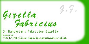 gizella fabricius business card